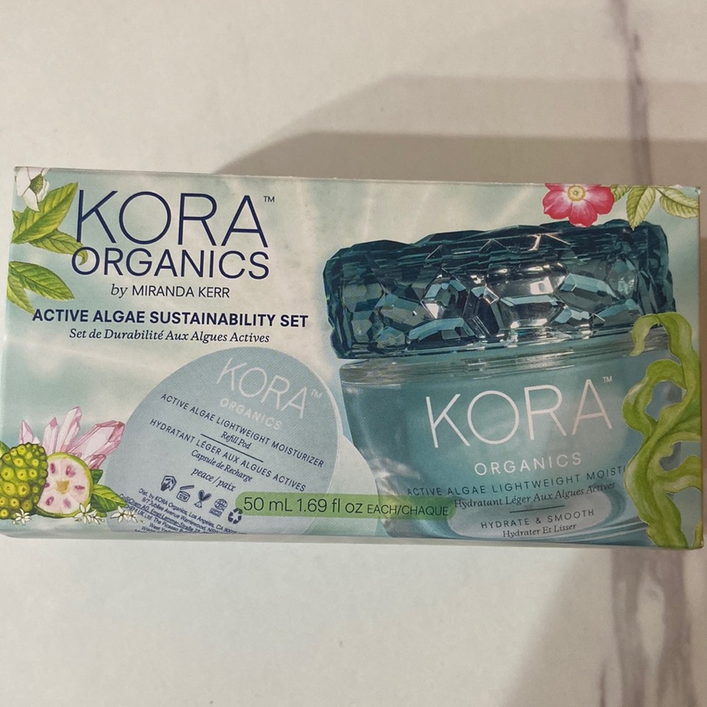 Kora Organics Active Algae Lightweight Moisturizer Refill Pod and Jar